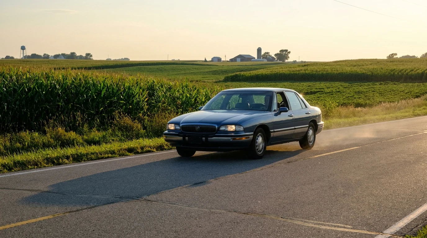 A quiet road leading into Galesburg, IL